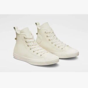 Converse Women's Chuck Taylor All Star Lined Leather Egret/Egret Size 5.5